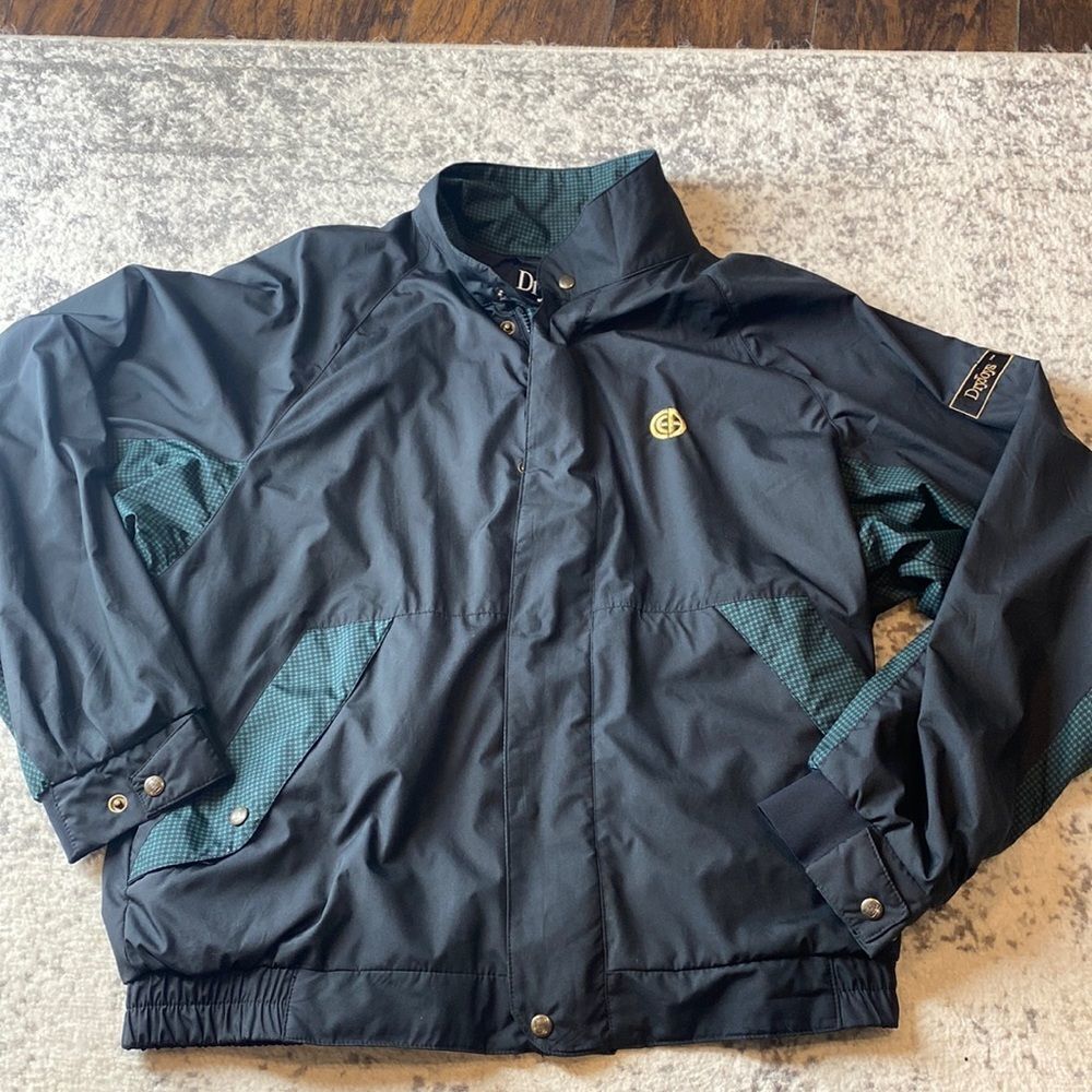VINTAGE FJ Footjoy Dryjoys Golf Jacket Mens Size Large Full Zip Golfer 90s Retro